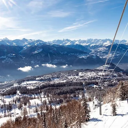Ferienwohnung Au Bon Coeur L Golf 5Min L Vue L 4 Pers Crans-Montana Exterior foto